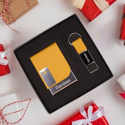 Elegant Personalized Gifts : Card Holder With Keychain