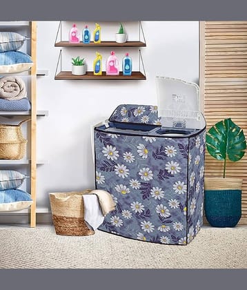 ENTICE Semi-Automatic Washing Machine Cover Compatiable For 8 kg - Blue