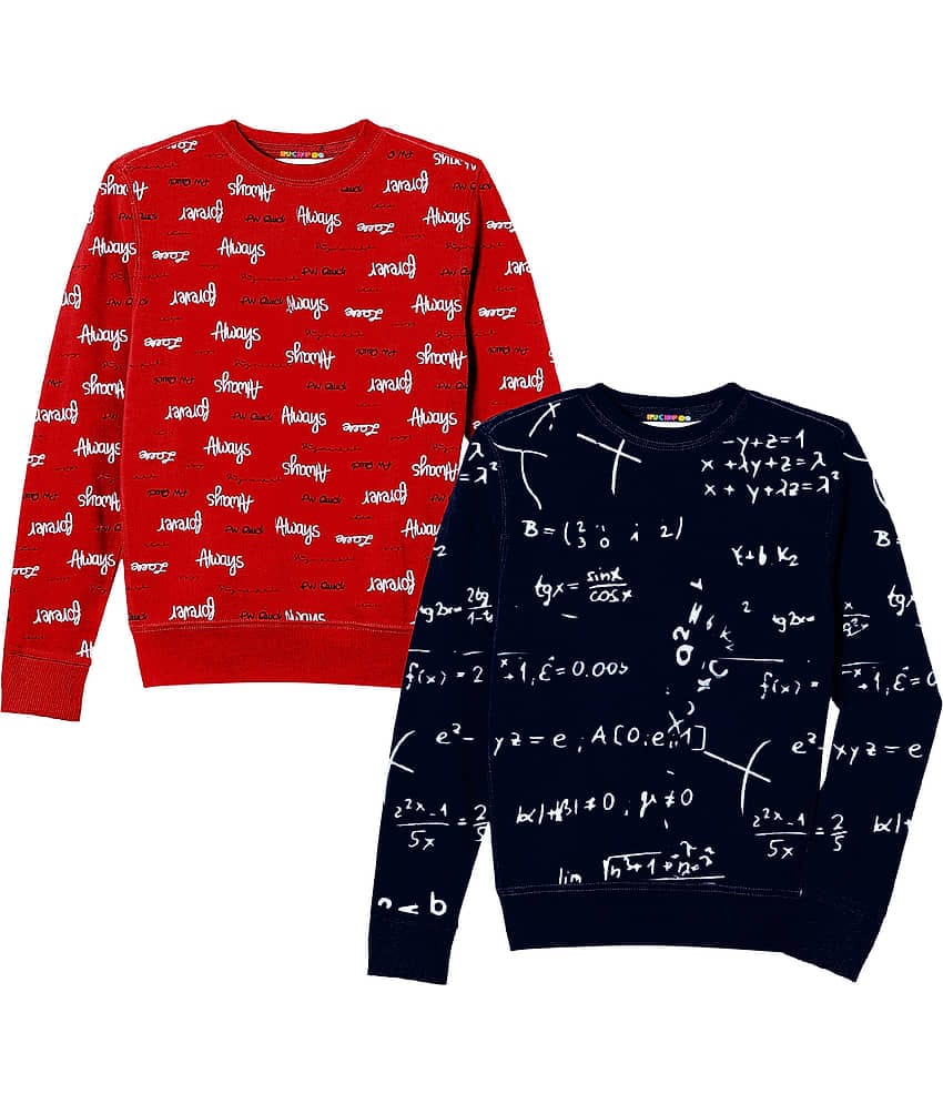 Kuchipoo Pack of 2 Boys Fleece Sweatshirt ( Multi )