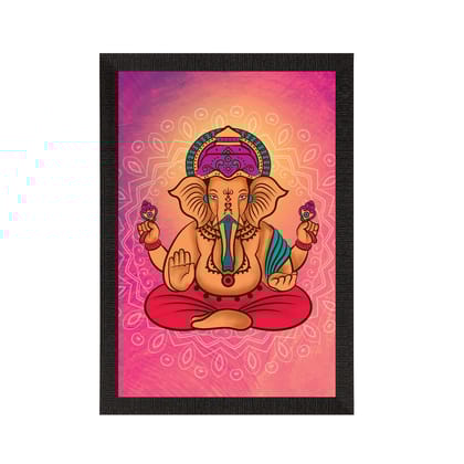 Lord Ganesha Satin Matt Texture UV Art Painting