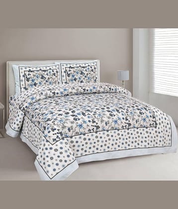 Uniqchoice Cotton Double Bedsheet ( Green )