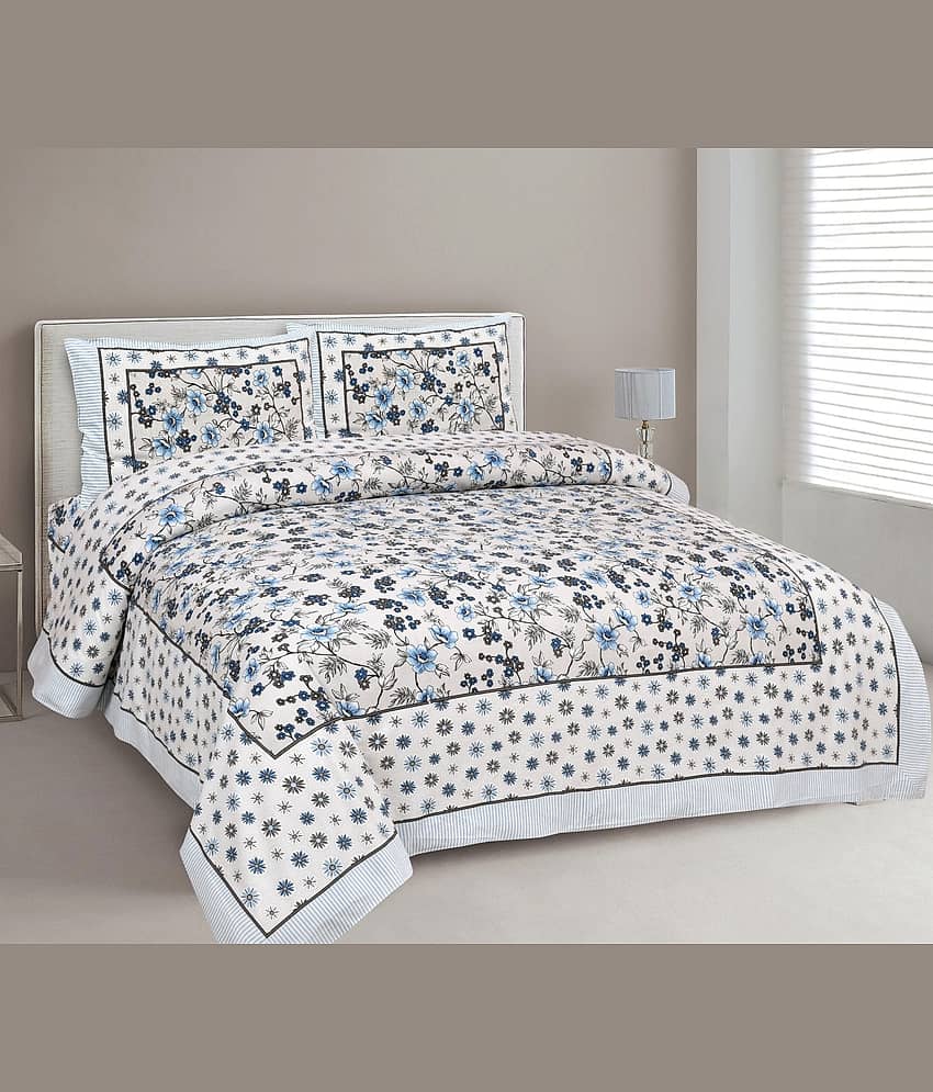 Uniqchoice Cotton Double Bedsheet ( Green )