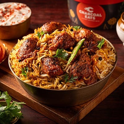 Charcoal Chicken Biryani Bowl (Boneless)