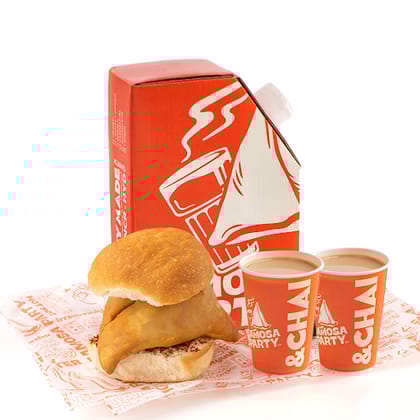 Samosa Pav + Ginger Chai 150 ML