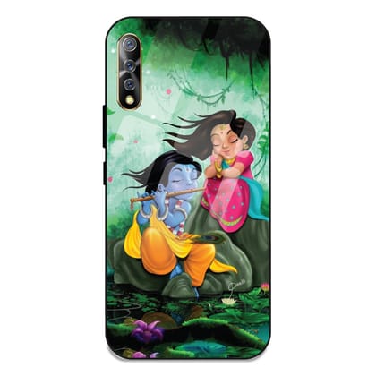 Radha Krishna - Glass Case For Vivo Models-Vivo S1