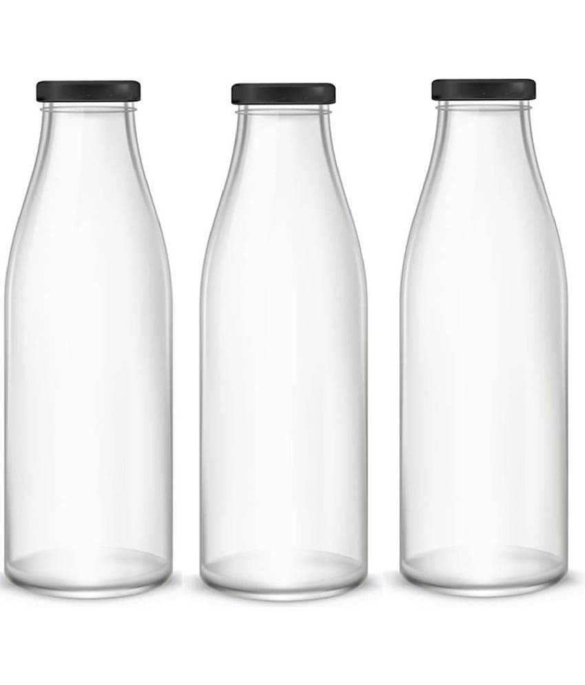 Somil Stylish Bottle White Water Bottle 1000 mL ( Set of 3 )