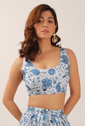 Serena Floral Chintz Blouse-XS