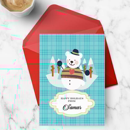 Mr. Snowy Greeting Christmas Card