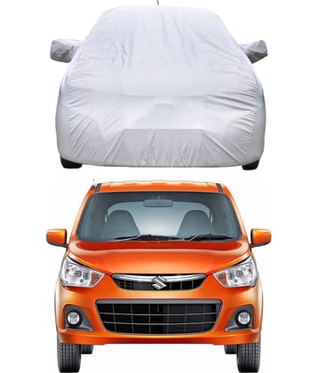 AutoRetail Car Body Cover for Maruti Suzuki Alto [2010-2013] With Mirror Pocket ( Pack of 1 ) , Silver
