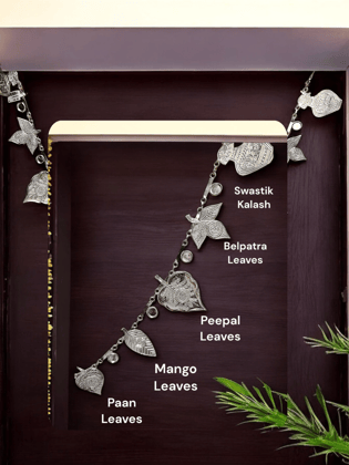 Pure Silver Wall Door Hanging Bandhanwar Toran