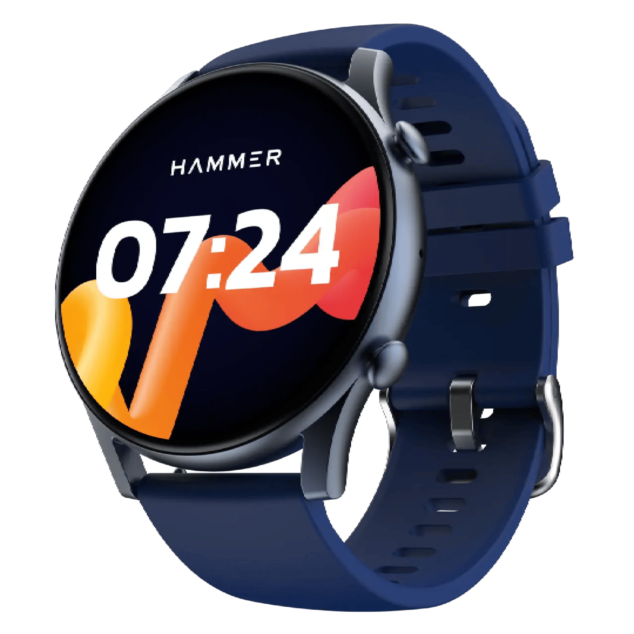 Hammer Glide 1.43" Amoled Round Dial Smart Watch With Bluetooth Calling-Blue G