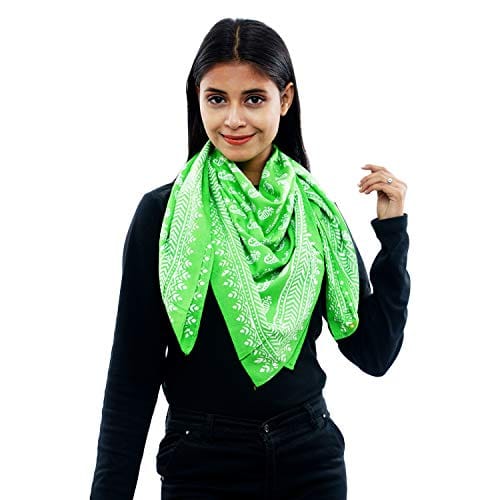 Eri Silk Printed Scarf Yellow