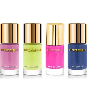 Posh Nail Polish multicolor Multi Glossy Pack of 4 9 mL