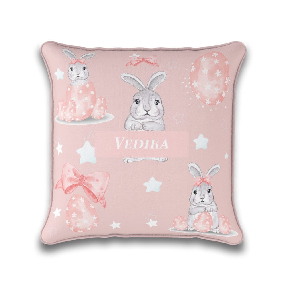 Easter Bunnies Cushion Cover (kids)-Peach / 16 Inches / Satin