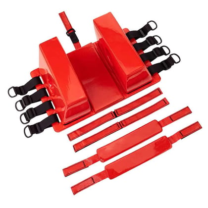 DESCO Red Emergency Head Immobilizer with Straps