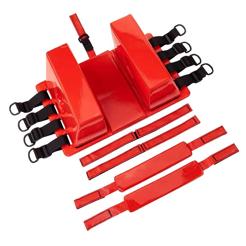 DESCO Red Emergency Head Immobilizer with Straps