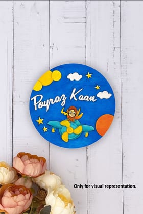 Dbeautify's DIY MDF Kids Name Plate – Airplane Theme