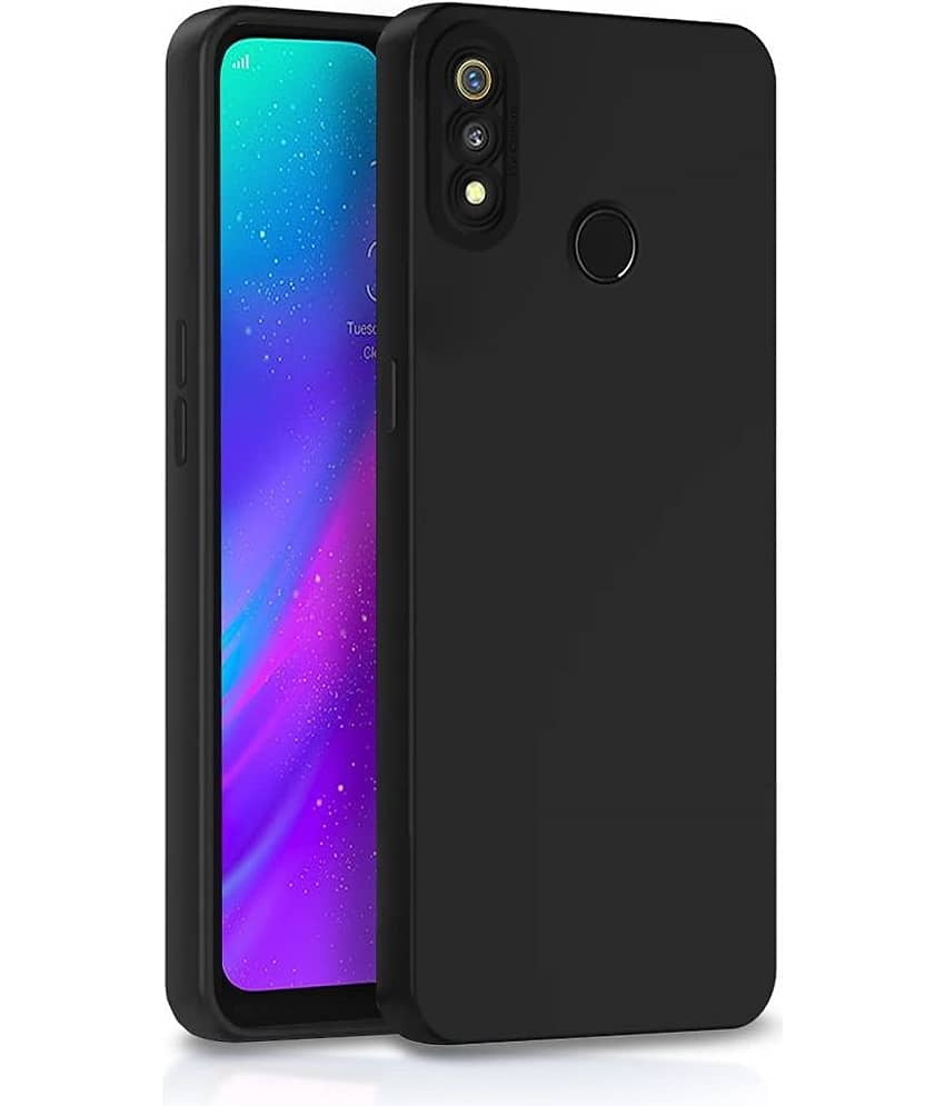 Case Vault Covers - Blue Silicon Plain Cases Compatible For Realme 3 Pro ( Pack of 1 )