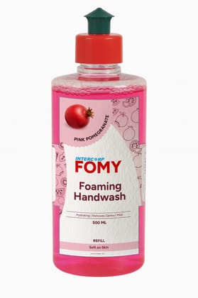 INTERCORP FOMY Antibacterial Soft Refreshing Foaming Hand Wash Refill, 500 ml (Pink Pomegranate)