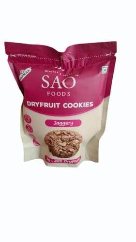 SAO Foods Dry Fruit Jaggery Cookies (200g) | Packed with 36-40% Dry Fruits | Naturally Sweetened Healthy Snack | 100% Vegetarian