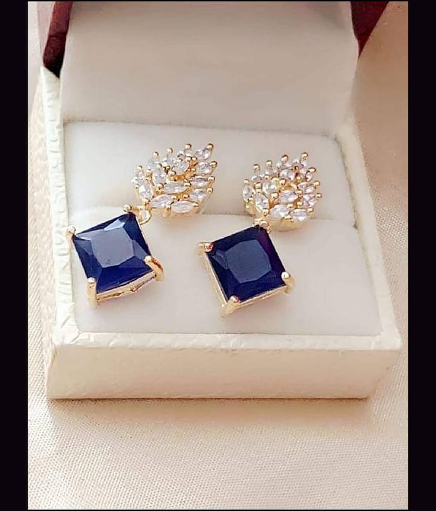 MGSV - Blue Drop Earrings ( Pack of 1 )