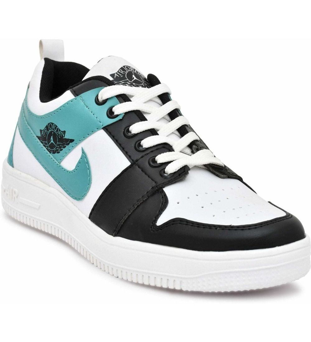 Mens Solid Synthetic Casual Shoes Size 8 (Sea-Green)