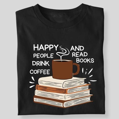 HAPPY PEOPLE READ BOOK-Black / S