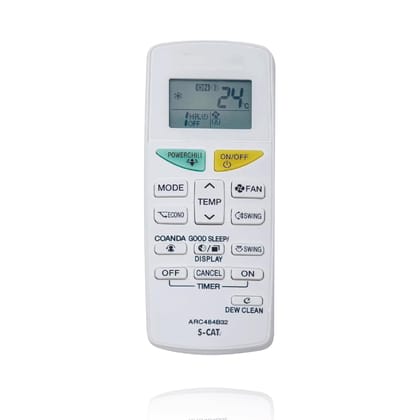 S-CAT Compatible with Daikin AC Remote Original ARC484B32 (No Backlight) with Dew Clean Function Model 132L Suitable for Split/Window AC (Match Old Remote Exactly, for Any Issues Contact us) S-CAT Compatible with Daikin AC Remote Original ARC484B32 (No B