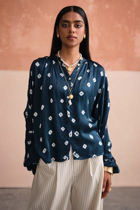 DEVINA BANDHANI SILK TOP-XS