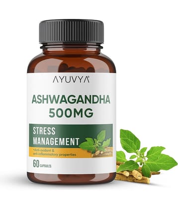 Ayuvya Ashwagandha Capsules | Experience Holistic Wellness with Organic Ashwangdha | Naturally Relieve Stress, Enhance Sleep, Boost Energy, and Support Immunity