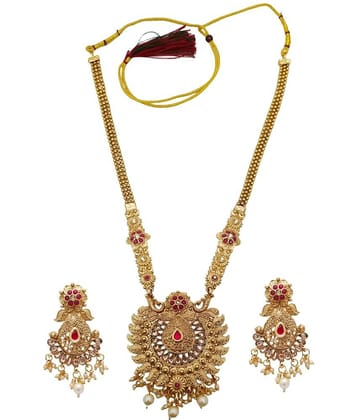 gilher - Gold Alloy Necklace Set ( Pack of 1 )