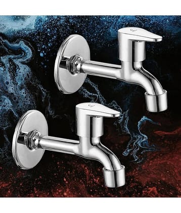 Bathfax FUSION STAINLESS STEEL LONG BIB TAP (PACK OF 2) Steel Bathroom Tap (Bib Cock)