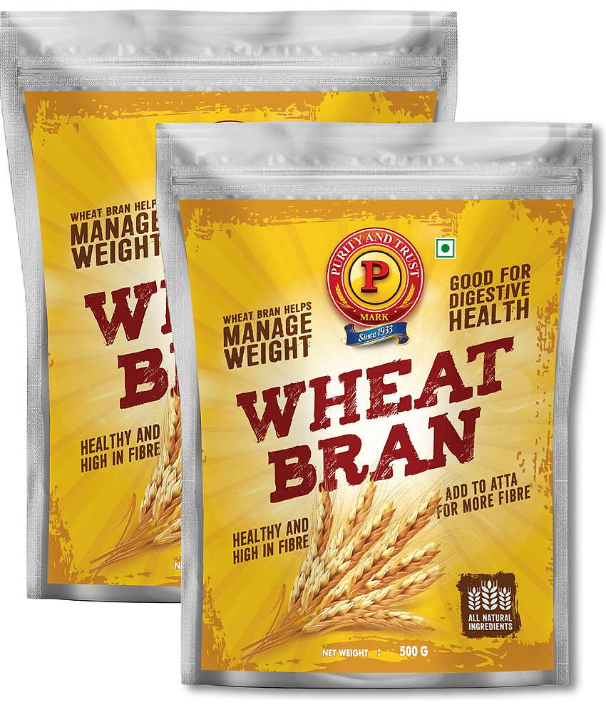 P Mark Wheat Bran | High in Fibre & Protein (500g x 2) 1 kg