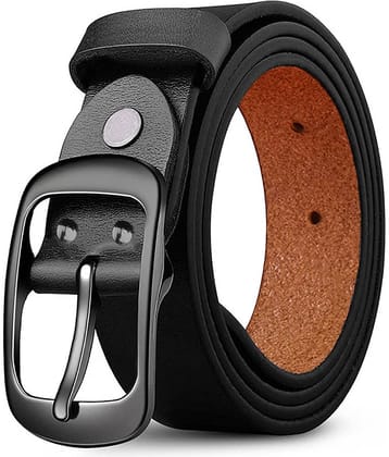 BAYEMA - Black Leather Men's Formal Belt ( Pack of 1 )