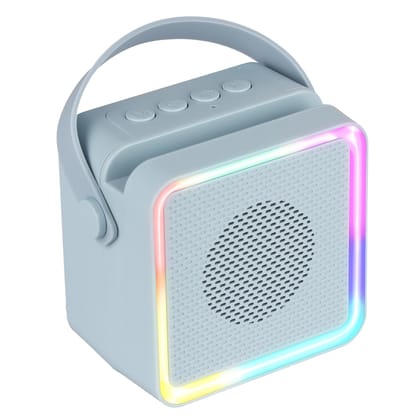 ZEBRONICS County 8, Portable Bluetooth Speaker, 8 Watts, Upto 7 Hours Playback, Passive Radiator, BTv5.3 | TWS | USB | mSD, RGB LED, Call Function, Compact Design, Carry Strap (Sky Blue)