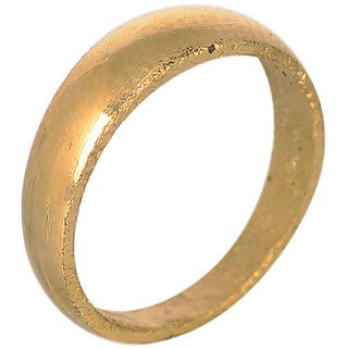 Jianashi Fashion Pure Brass Finger/Thumb Ring Good Luck Challa Ring For Unisex Size-21