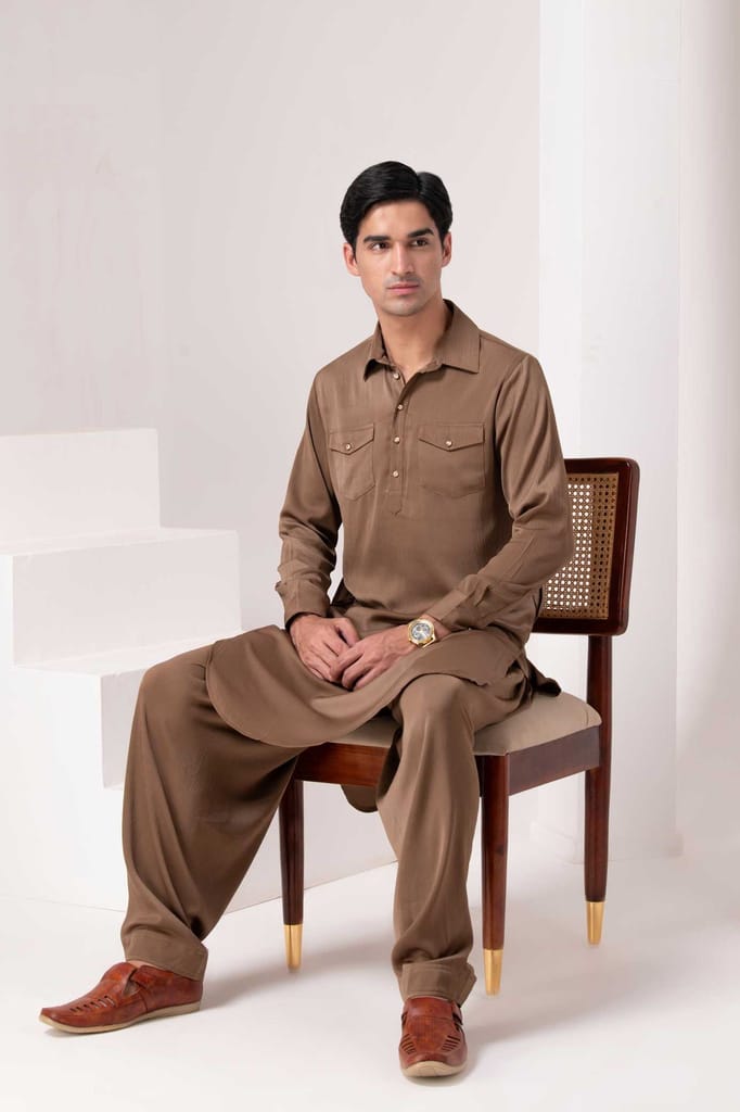 Mocha Brown Classic Kurta Set - Kurtas & Kurta Sets | Buy online on ZillyBuy