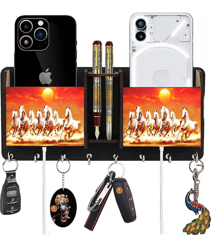 TNFArt Multicolour Wood Key Holder - Pack of 1
