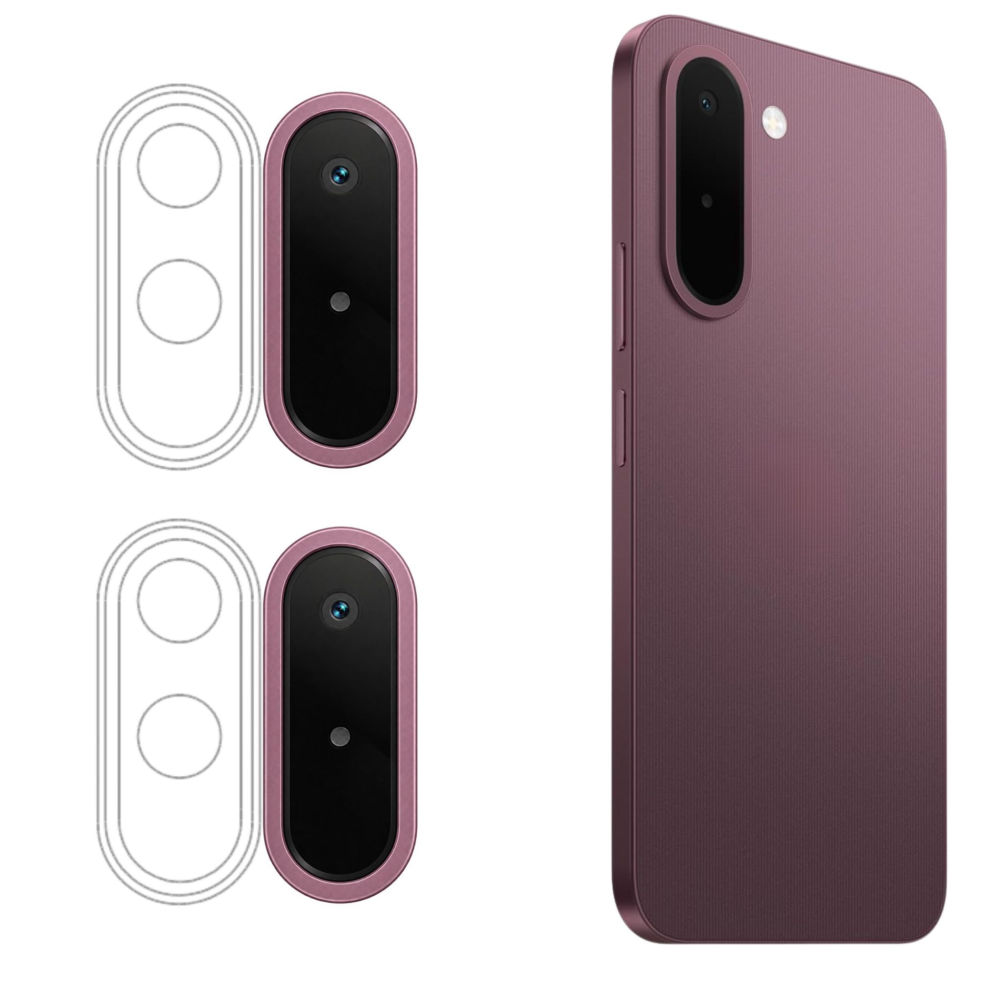 ISAAK Back Camera Lens Protector compatible for OnePlus N6x (Pack of 2)