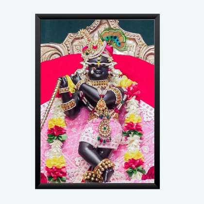 NOKKES Radha Raman ji Vrindavan Radha Raman Thakur Ji Photo Frames Religious Photo frame 5X7 Inch Photo Frame_QWW54