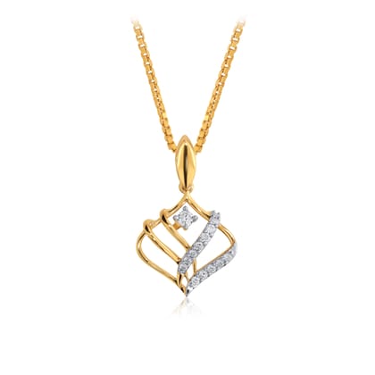 Senco Gold Amiable Hug Diamond Pendant (2.8 gram / 0.11 Ct / HI-SI / 18K Yellow Gold)