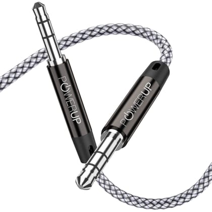 POWERUP Metal Aux Cable 1.2 Mtr / 120 cm