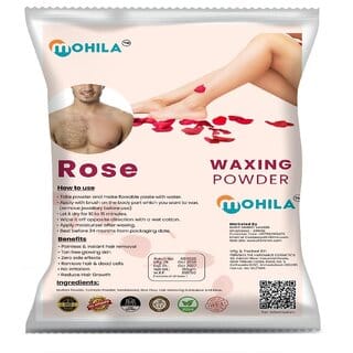 Mohila Hair Removal Rose Wax Powder for Men Women Painless Body Hair Removal Wax Powder Pack of 1 (100 gm)