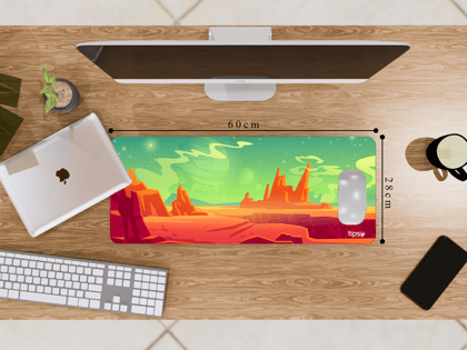 "ANIMATION  MARS VIEW" Gaming Mousepad- Elevate Your Gaming Experience-Medium (28CM X 60CM)