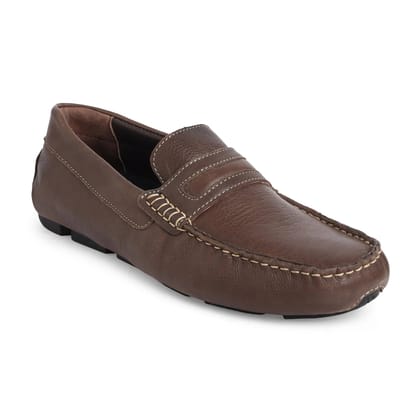 Moccasin EM-01 Men Brown Dress Casual Shoes-40/6