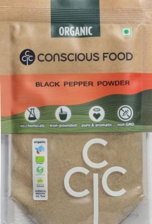 Conscious Food Black Pepper Powder 50g Organic