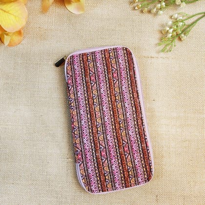 Bank Document Organizer - Pink Aztec