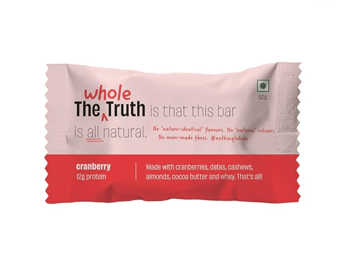 The Whole Truth - Protein Bars | Cranberry | 12g Protein