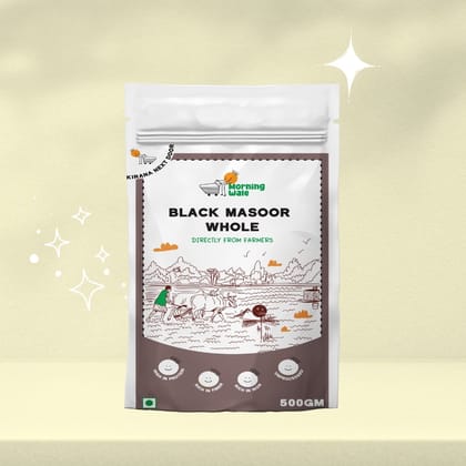 Morning Wale Sabut Masoor/Whole Black Lentils (450g) | Unpolished Whole Pulse | High Protein