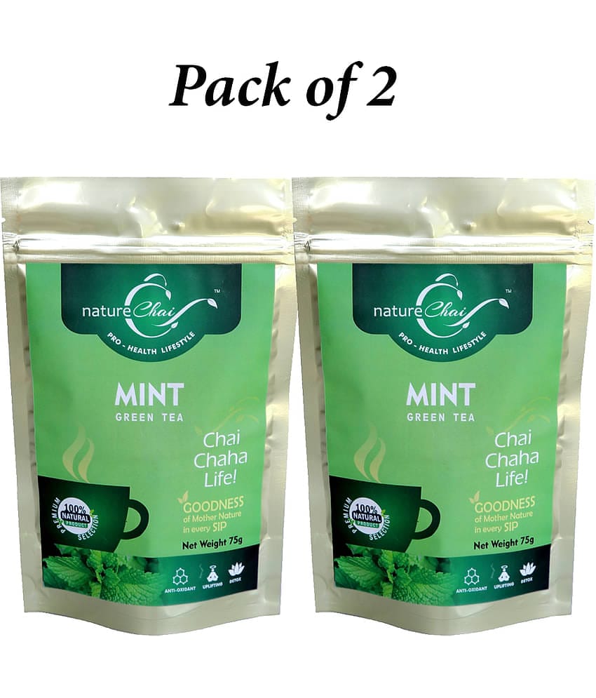 nature Chai Mint Tea Loose Leaf 75 gm Pack of 2